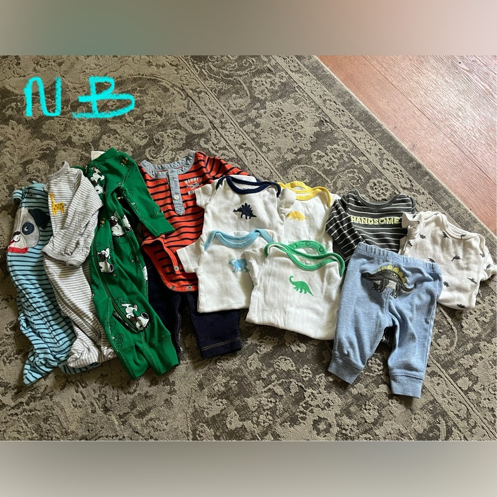 Baby Dinosaur and Striped Clothing Set